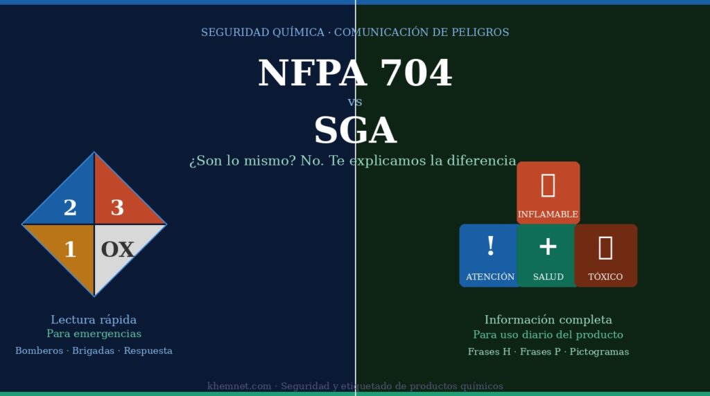 NFPA vs. SGA: dos sistemas de comunicación de peligros que no significan lo mismo
